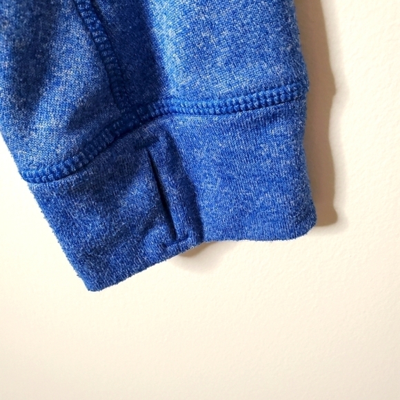 Adidas Marled Blue Hoodie Sweatshirt - Picture 5 of 12